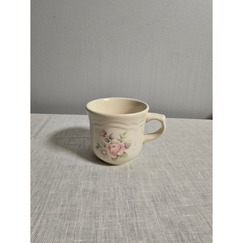 Pfaltzgraff Tea Coffee Mug Cup Pink Floral Rose Tea Rose Pattern 10oz